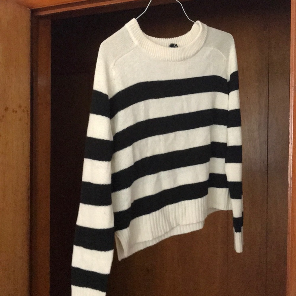 Black and white sweater